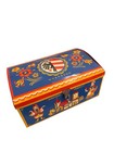 Vintage Haeberlein-metzger Painted Tin Nurnberg Germany Colorful Hinged Box