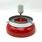 Gas Pump Globe Lamp Base - 6  Base W Polished Aluminum Holder - Free Shipping 