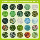 Succulentlovers 5000pcs  Green Glass Beaded Plant Kit  Beads For Beaded Plants M