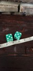 Vintage Pair Of 1 Inch Green Dice 
