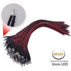100pcs 3mm 5mm Round Led Diode 20cm Pre-wired Dc5v 12v 24v Red Green White Lamp