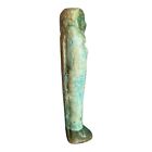 Ancient Egyptian Hand-carved Faience Glazed Stone Ushabti Figure
