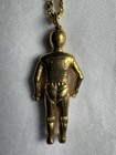 Star Wars C-3po Pendant Necklace Vintage Gold Tone Chain Retro 70s 80s Droid