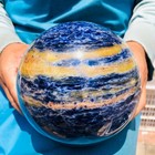 3340g Natural Beautiful Blue Vein Stone Ball Quartz Crystal Sphere Heals 5998