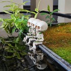Fishing Skeleton Statue 4 5in Mini Skull Figurines Halloween Gothic Resin Decor