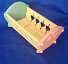 Fisher-price Loving Family Furniture Nursery Cradle Bed  Crib      Vintage