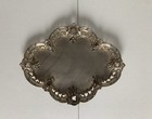 Rococo rocaille Style Silver Floral Ornate Pewter Small Vanity perfume Tray