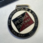 Peoria Gateway Line Railroad Company Watch Fob New Leather Strap Free Shipping