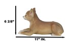 Realistic Shorthair Deer Head Chihuahua Dog Figurine With Glass Eyes 11 long