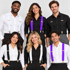 Adjustable Y-back Suspenders For Men   Women Heavy Duty Elastic Clip On 3 Pack