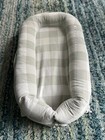 Dock A Tot Deluxe Plus   Dock Baby Lounger 0-8 Months Gray Plaid Cushion W Cover