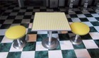 Miniature Dollhouse 1 12 Scale Cafe Set Square Table 2 Stools Yellow-fc12 fc13
