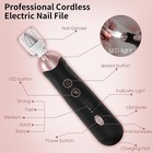 Professional Manicure Pedicure Kit  Cordless Electric Nail File Set  Rechargeabl