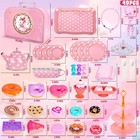 Tea Party Set For Little Girls  Princess Tea Time Toy For Toddler  Tin Tea Set I