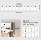 Brushed Bathroom Vanity Light For Giant Mirror  10 Light 10-light Nickel