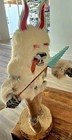 Navajo Kachina Doll Signed  r  Yazzie- Wolf  1990 Handmade Wood 20 