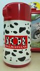 Vintage 1990s Aladdin Disney   s 101 Dalmatians Lunch Box Thermos Red Plastic Tags