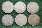 Silver Canadian Quarters Lot Of 6 Coins - No Dates See Photos