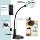 10x Magnifying Glass With Light  Flexible Gooseneck Led Lamp