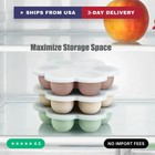 Pandaear 3 Pack Baby Food Freezer Tray With Lids  Silicone Baby Food Storage Con