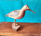 Hand Carved Dowitcher Shorebird Signed Wek William Kirkpatrick W  Stand