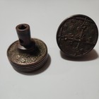 Antique   2  Sargent Ekado Pat  1885 Cast  Bronze Ornate Original Door Knobs