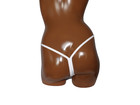 Sexy White V Back Thong Bottoms For Exotic Pole Dancer Outfit