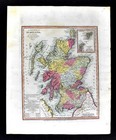 1812 Darton Union Atlas Map Scotland Edinburgh Glasgow Loch Ness Inverness Perth