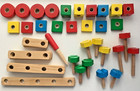 Melissa   Doug Wooden Construction Set Classic Learning Building Toy No Box