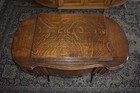 Antique Singer Treadle Sewing Machine Cabinet Oak Serpentine Restored