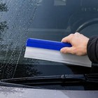Car Squeegee  Windshield Squeegee  12 Inch 3-layer Silicone T-bar Water Blue