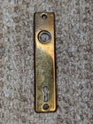 15 16  X 4 5 16  Antique Cast Brass Door Knob Plate  02418