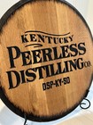 Authentic Peerless  Bourbon Bourbon Barrel Head 21   - Carved