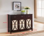 Kings Brand Furniture - Odilon Buffet Server Cabinet   Console Table  Espresso