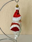 Rare Christopher Radko Santa Head W  Straight Up Hat Ornament     Excellent Cond
