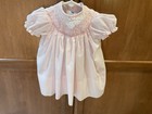 Vintage Polly Flinders Pink Hand Smocked Short Sleeve Baby Dress 24 Months