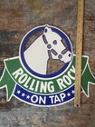 Vintage 1993 Rolling Rock Beer  horse   on Tap  Metal Bar Pub Sign  not Mint 