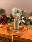Vintage Aerolux Rose Electric Flower Glow Night Light Copper Leaf Base Works