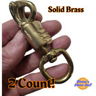 3 1 2  Solid Brass Panic Snap With 3 4  Oval Hole On Swivel  Quick Release Reins