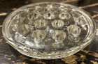 Vintage 19 Hole Glass Flower Frog - Very Rare