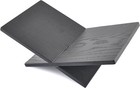 Solid Wood Book Stands - Cross Frame Black Oak Wooden Book Holder  Open Books   