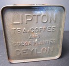 Old Vintage Lipton Tea Cocoa Planter Ceylon Tin With Lid Most Delicious Products