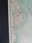 Antique 1898 Map - England   Wales - Railways - Northern Division - Bartholomew