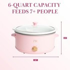 6-qt Slow Cooker     3 Settings  Dishwasher-safe Stoneware  Pink