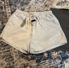 Essentials Fear Of God Nylon Running Shorts Silver Cloud Size Medium 