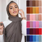 Muslim Chiffon Hijab Scarf Women Long Solid Color Head Wrap For Women Hijabs Sca