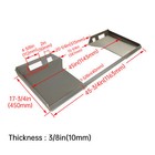 Quick Tach Attach 3 8  Cut-out Mount Plate For Kubota Bobcat Skid Steer 7000lbs