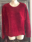 Absolutely Creative Worldwide Sweater Women s L Red Knit Light Weight