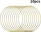 10 Pcs 6in Gold Metal Rings For Crafts Dream Catcher Hoops Diy Decor Centerpiece