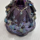 Fenton Art Glass Lily Of The Valley Carnival Temple Bell Iridescent Stickered